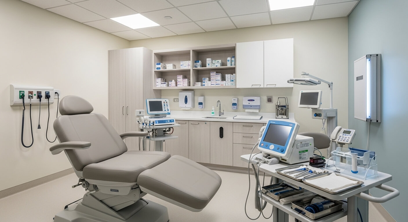Behandelkamer in een moderne kliniek
