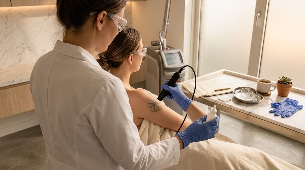 Tatoeage verwijdering met laser: kliniek-traject