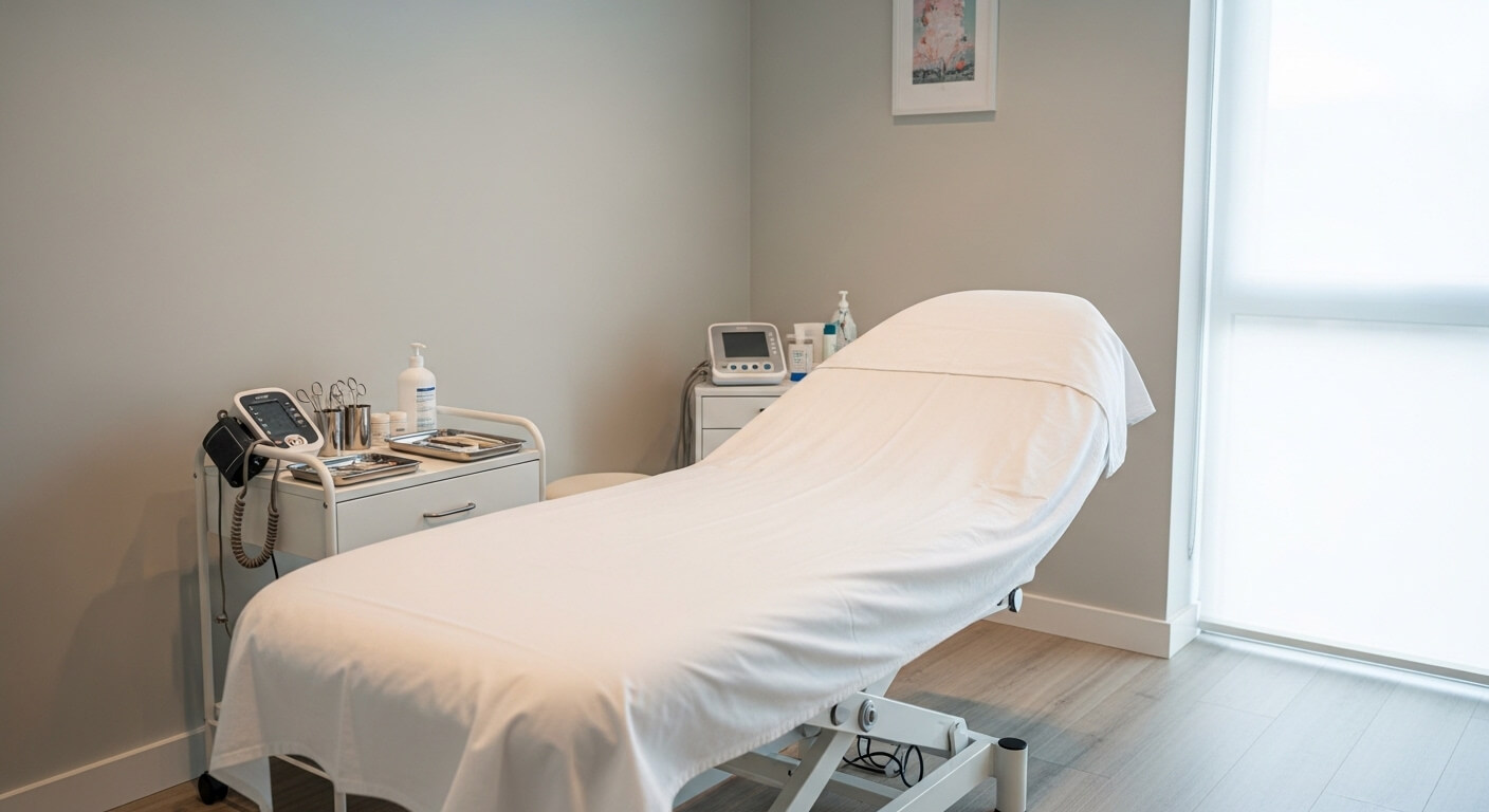 Rustige behandelkamer in een moderne kliniek