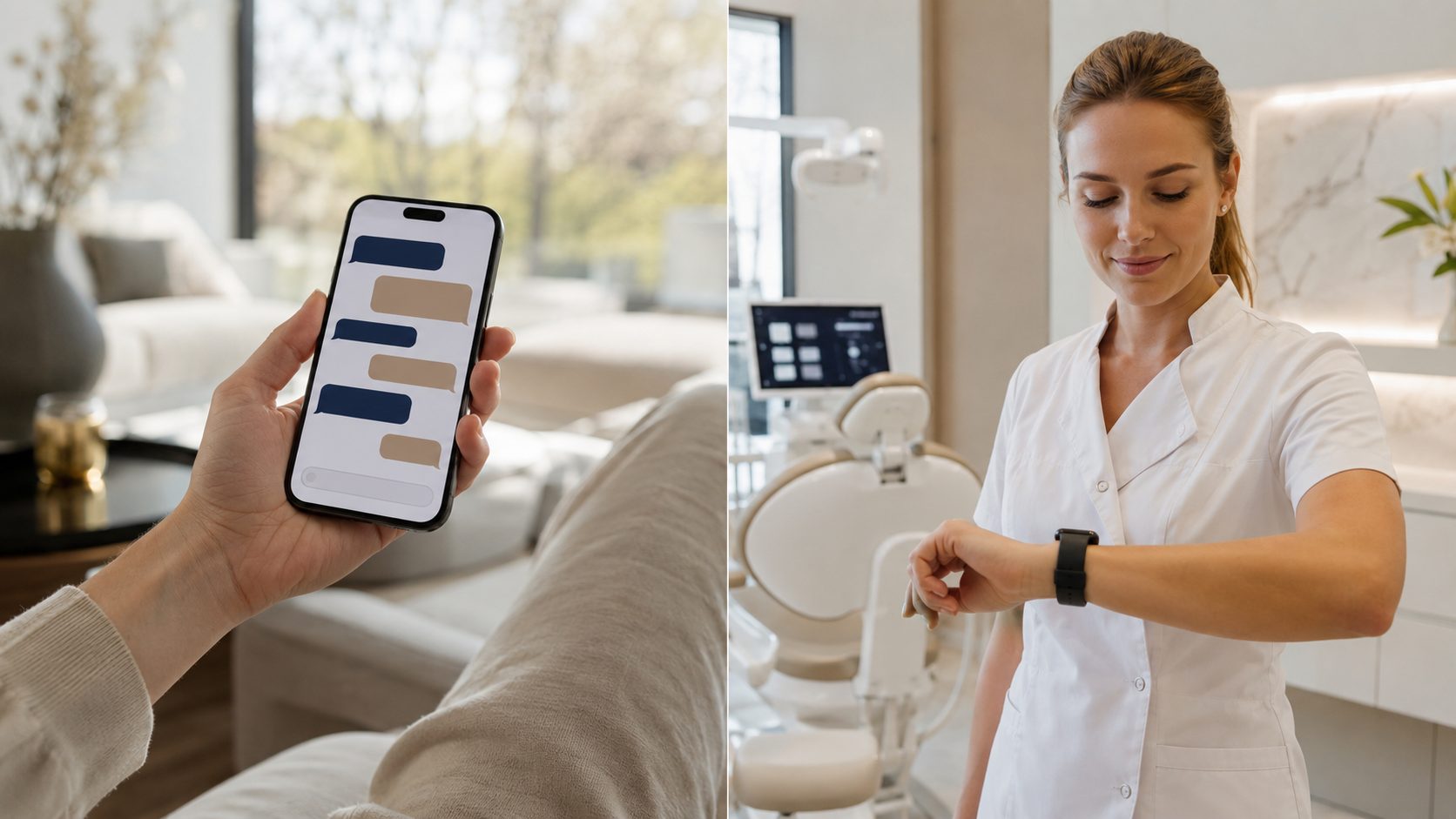 Klant chat, kliniek krijgt notificatie